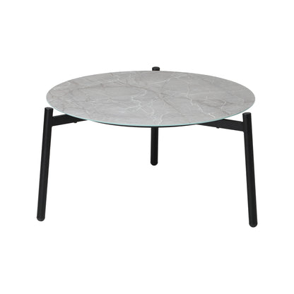 Livsip Outdoor Coffee Side Marble Table Desk 70cm Grey-Outdoor Table-PEROZ Accessories