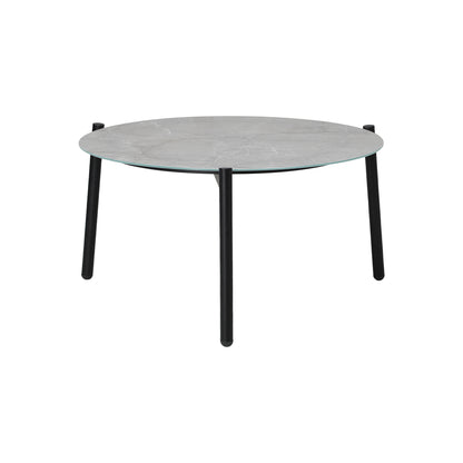 Livsip Outdoor Coffee Side Marble Table Desk 70cm Grey-Outdoor Table-PEROZ Accessories