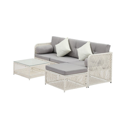 Livsip Outdoor Furniture Sofa Set 5PCS Wicker Lounge Setting-Outdoor Sofa Set-PEROZ Accessories