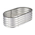 Livsip Outdoor Garden Bed Oval Galvanised Steel 160x80x42cm Silver-Garden Bed-PEROZ Accessories