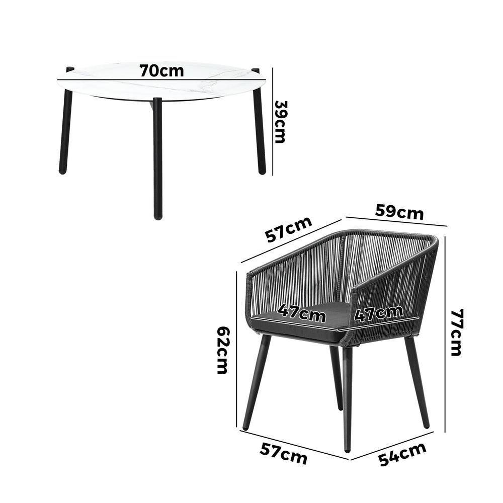 Livsip Outdoor Lounge Setting Furniture 5 Piece Patio Set-Outdoor Patio Set-PEROZ Accessories