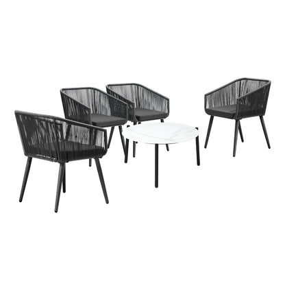 Livsip Outdoor Lounge Setting Furniture 5 Piece Patio Set-Outdoor Patio Set-PEROZ Accessories