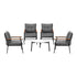 Livsip Outdoor Patio Set 5 Piece Bistro Lounge Set 70cm Table-Outdoor Patio Set-PEROZ Accessories