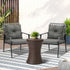 Livsip Outdoor Patio Set Ice Bucket Brown Table 2 Seater Bistro Set-Outdoor Patio Set-PEROZ Accessories