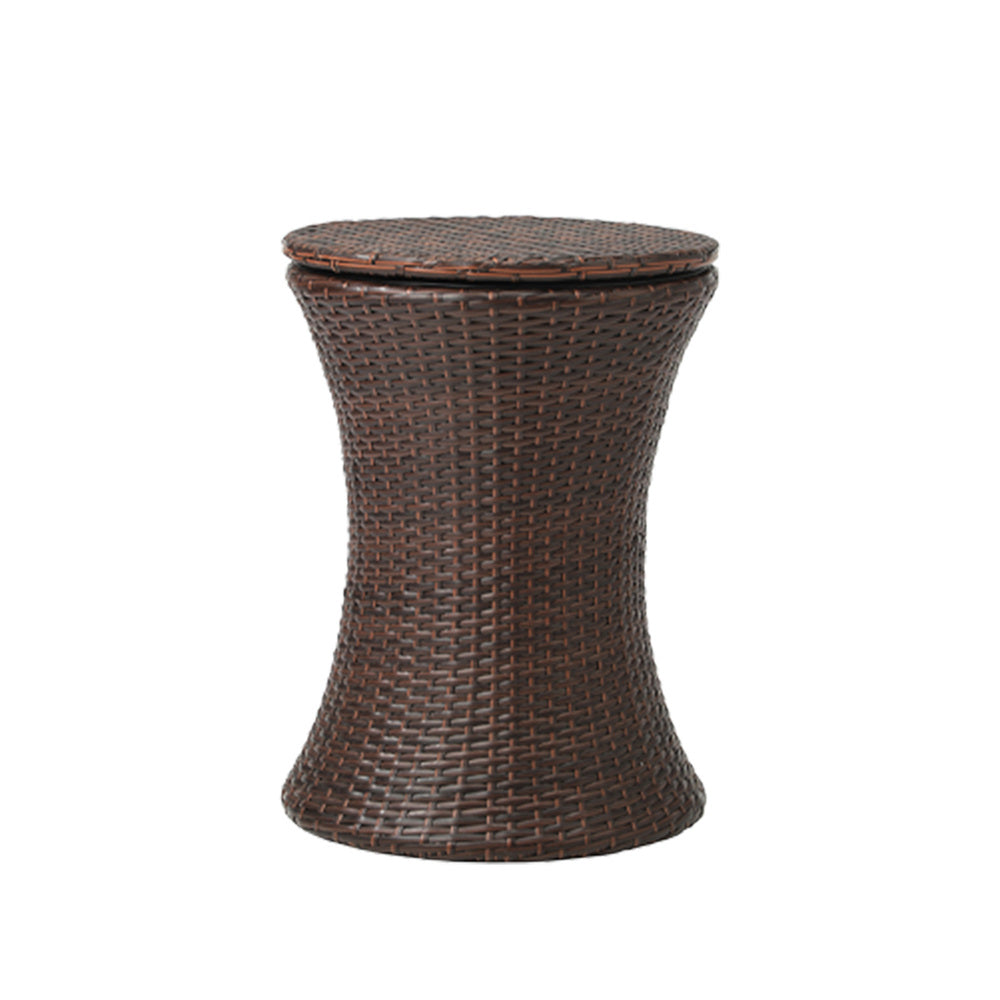 Livsip Outdoor Patio Set Ice Bucket Table Brown Bistro Setting 3pcs-Outdoor Patio Set-PEROZ Accessories