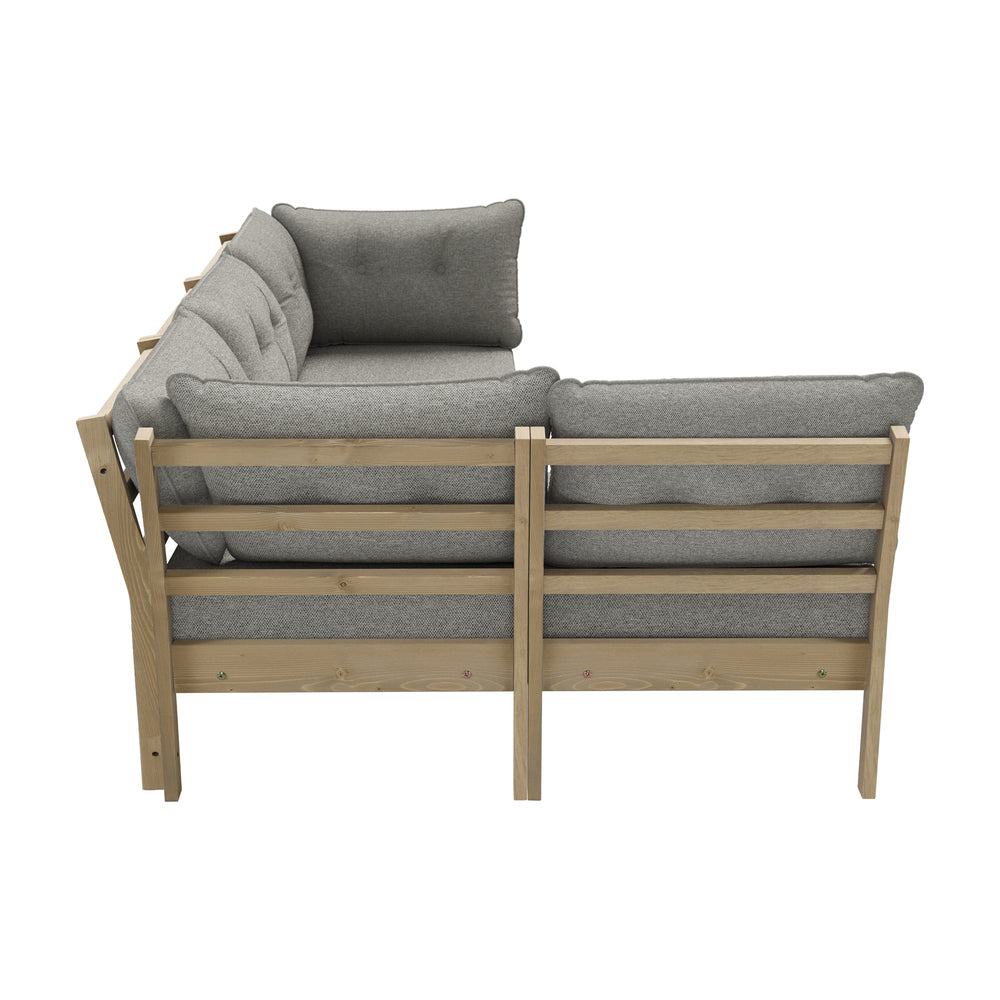 Livsip Outdoor Sofa Set 4 Seater Lounge 1 Coffee Table Beige-Outdoor Sofa Set-PEROZ Accessories