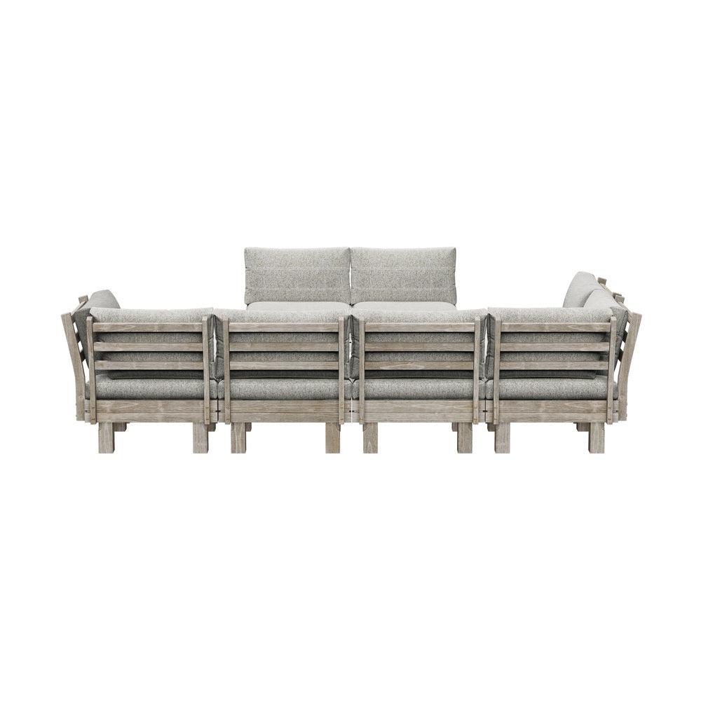 Livsip Outdoor Sofa Set 8 Piece Wooden Lounge Setting Garden-Outdoor Sofa Set-PEROZ Accessories