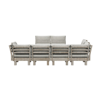 Livsip Outdoor Sofa Set 8 Piece Wooden Lounge Setting Garden-Outdoor Sofa Set-PEROZ Accessories