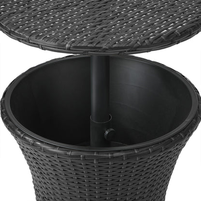 Livsip Rattan Cooler Ice Bucket Table Storage Black-Drink Cooler-PEROZ Accessories