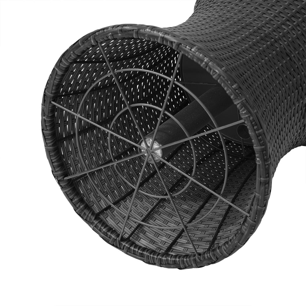 Livsip Rattan Cooler Ice Bucket Table Storage Black-Drink Cooler-PEROZ Accessories