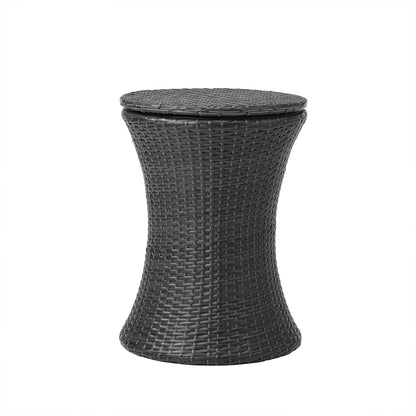 Livsip Rattan Cooler Ice Bucket Table Storage Black-Drink Cooler-PEROZ Accessories