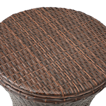 Livsip Rattan Cooler Ice Bucket Table Storage Brown-Drink Cooler-PEROZ Accessories