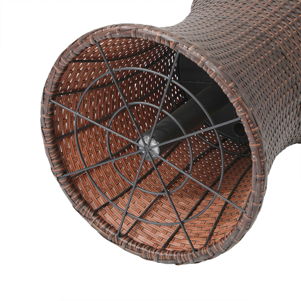 Livsip Rattan Cooler Ice Bucket Table Storage Brown-Drink Cooler-PEROZ Accessories