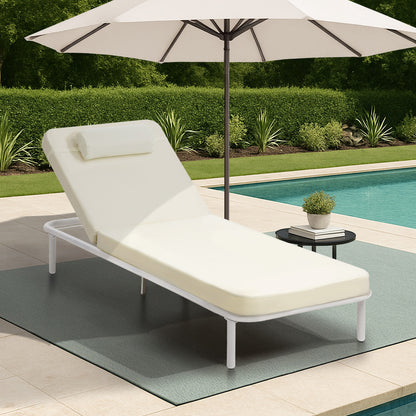 Livsip Sun Lounge Outdoor Patio Furniture Setting Beige-Sun Lounge-PEROZ Accessories