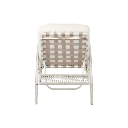 Livsip Sun Lounge Wicker Bed Outdoor Patio Furniture Beige-Sun Lounge-PEROZ Accessories