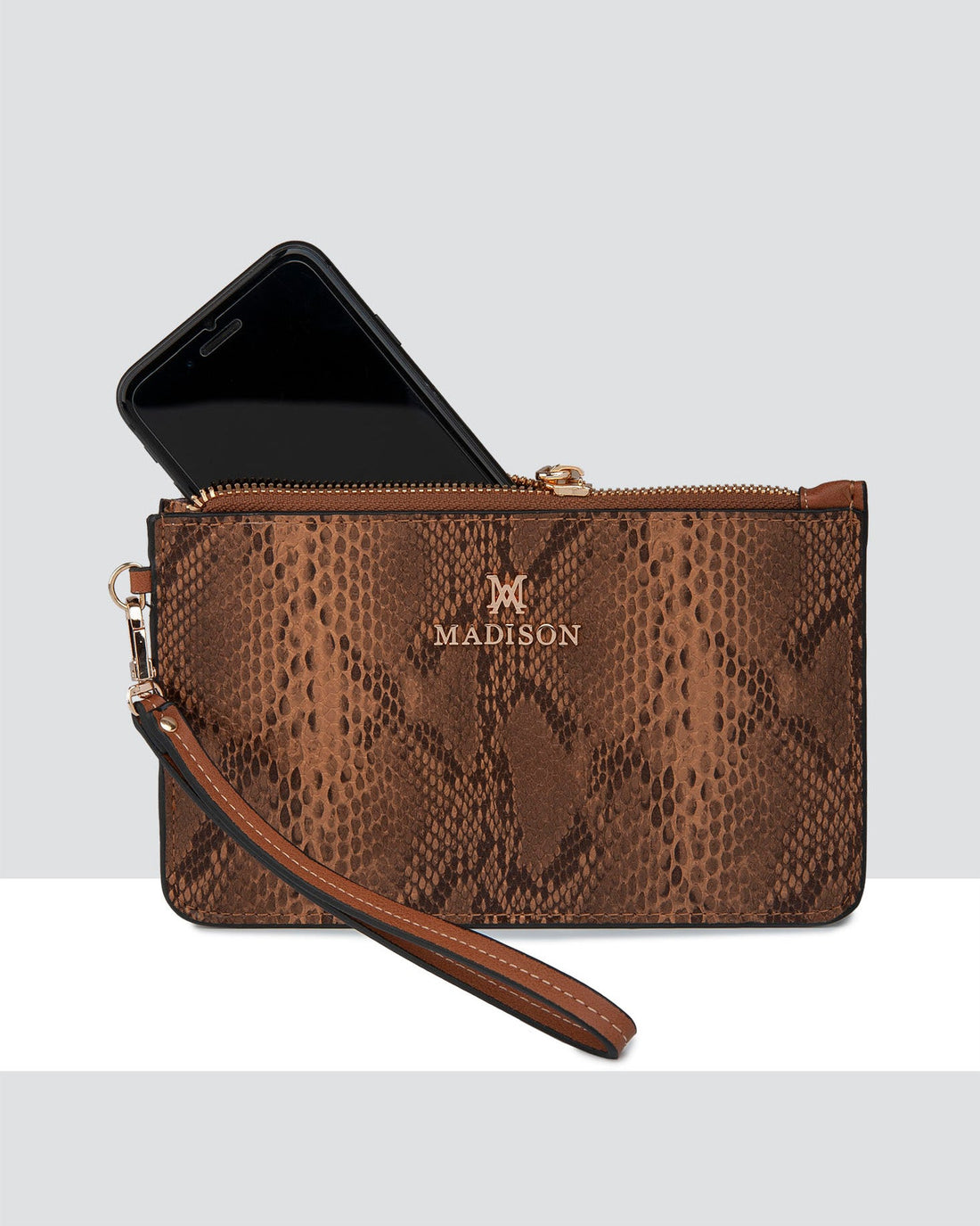 Kerryn Zip Pouch With Wrist Strap-Wallets-PEROZ Accessories