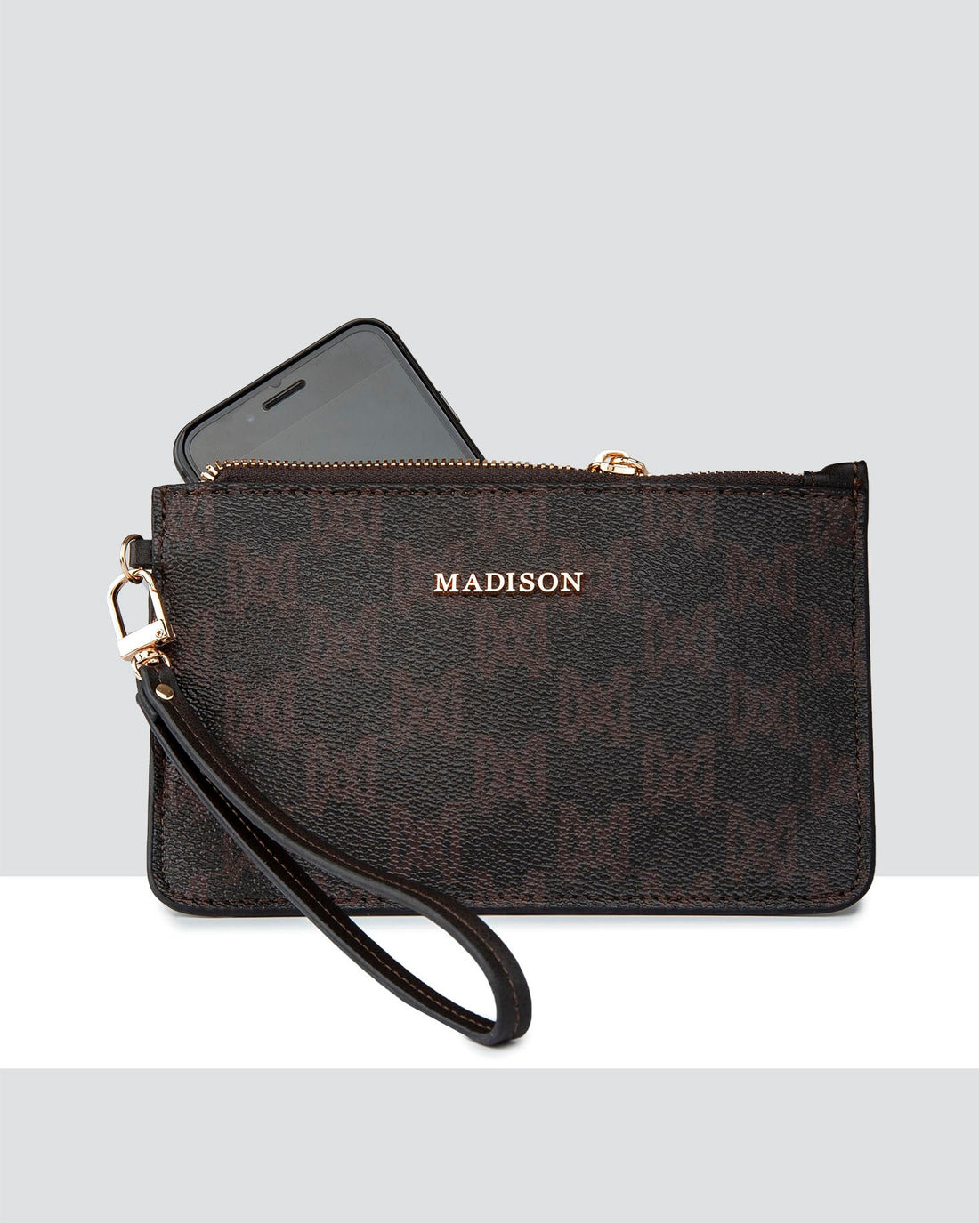 Kerryn Zip Pouch With Wrist Strap-Wallets-PEROZ Accessories