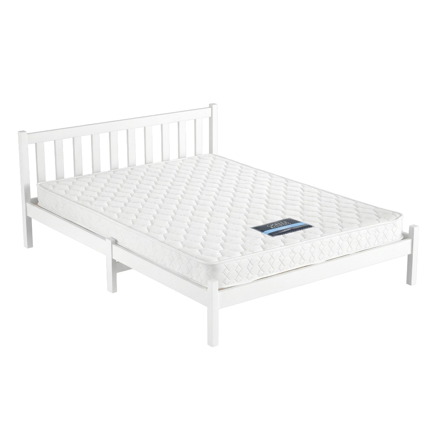 Giselle Double Mattress with Artiss Wooden Bed Frame Natural Pine Timber Base-Furniture > Mattresses > Double Mattress-PEROZ Accessories