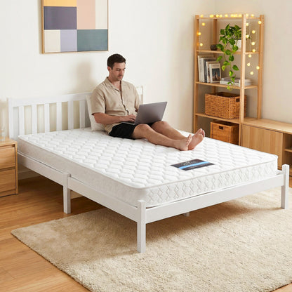Giselle Double Mattress with Artiss Wooden Bed Frame Natural Pine Timber Base-Furniture > Mattresses > Double Mattress-PEROZ Accessories