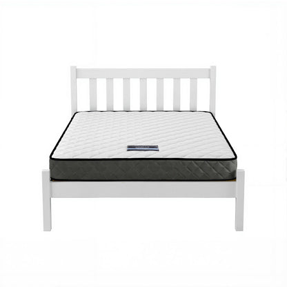 Giselle Single Mattress and Artiss Bed Frame Set White Solid Pine with 16cm Mattress-Furniture > Mattresses > Single Mattress-PEROZ Accessories