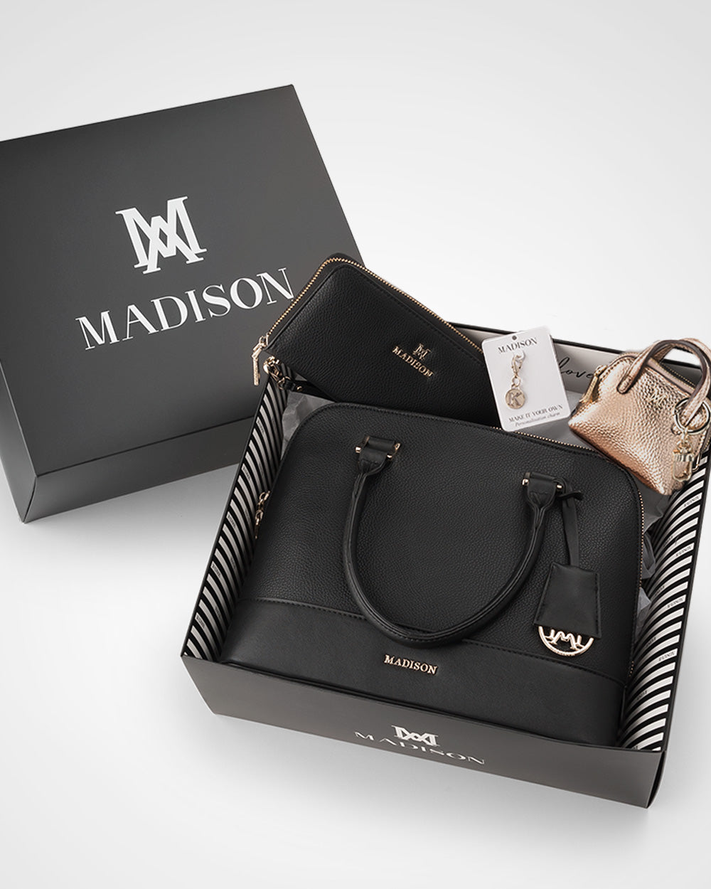 Handbag, Wallet, Coinpurse &amp; Personalisation Charm Giftbox - Grace Dome Satchel &amp; Mini Coinpurse-Handbags-PEROZ Accessories