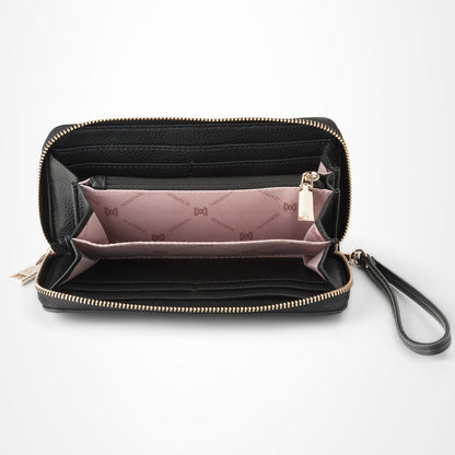 Harlow Zip Around Clutch Wallet With Detachable Wrist Strap-PEROZ Accessories