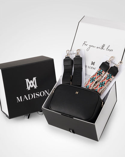 Monica Aztec &quot;Wear It 3 Ways&quot; Handbag &amp; Bag Straps Giftbox-Handbags-PEROZ Accessories