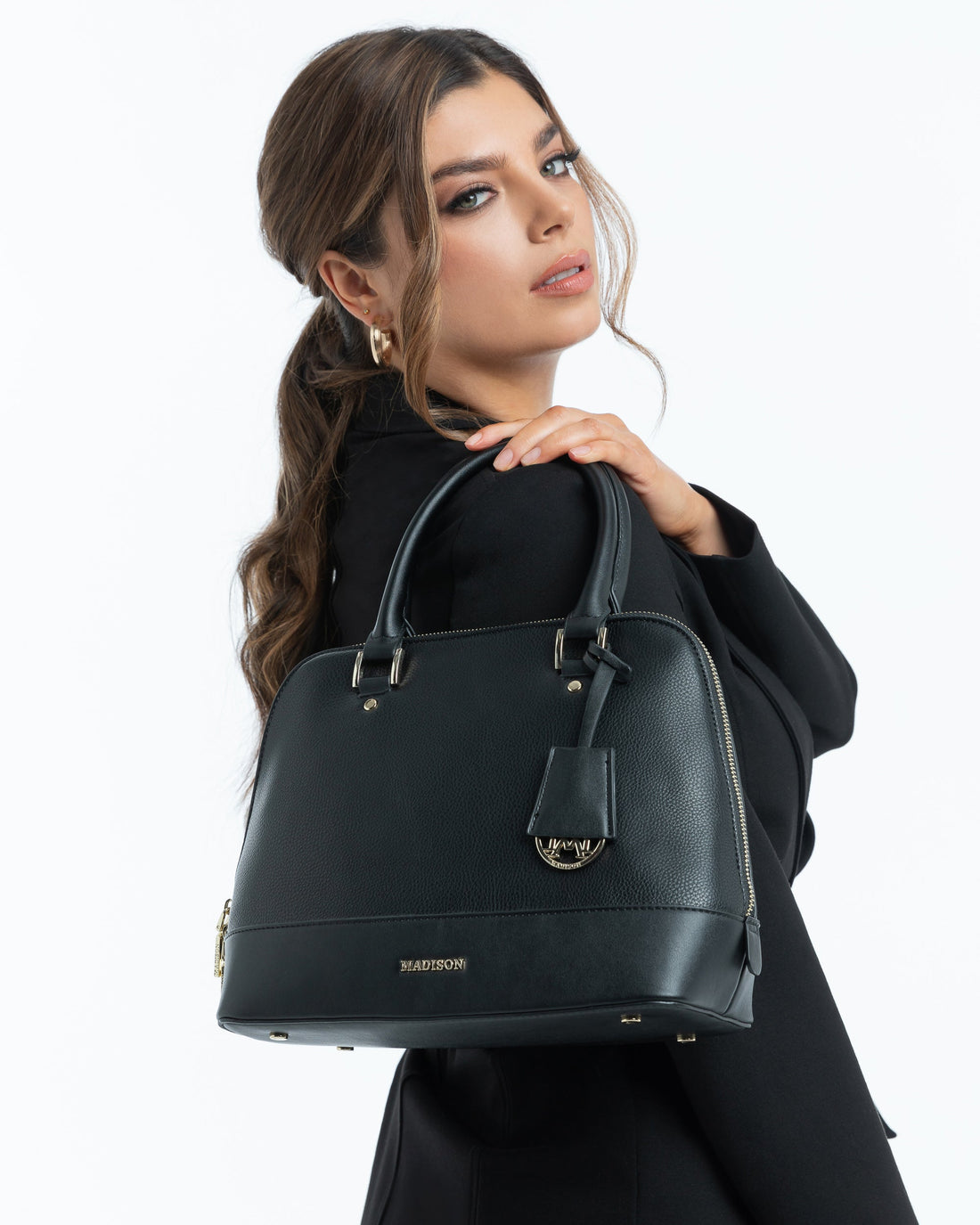 Grace Medium Dome Satchel Bag-PEROZ Accessories