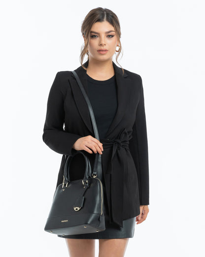 Grace Medium Dome Satchel Bag + Scarf Charm-PEROZ Accessories