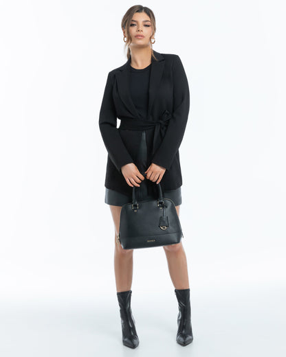 Grace Medium Dome Satchel Bag-Satchel Bags-PEROZ Accessories