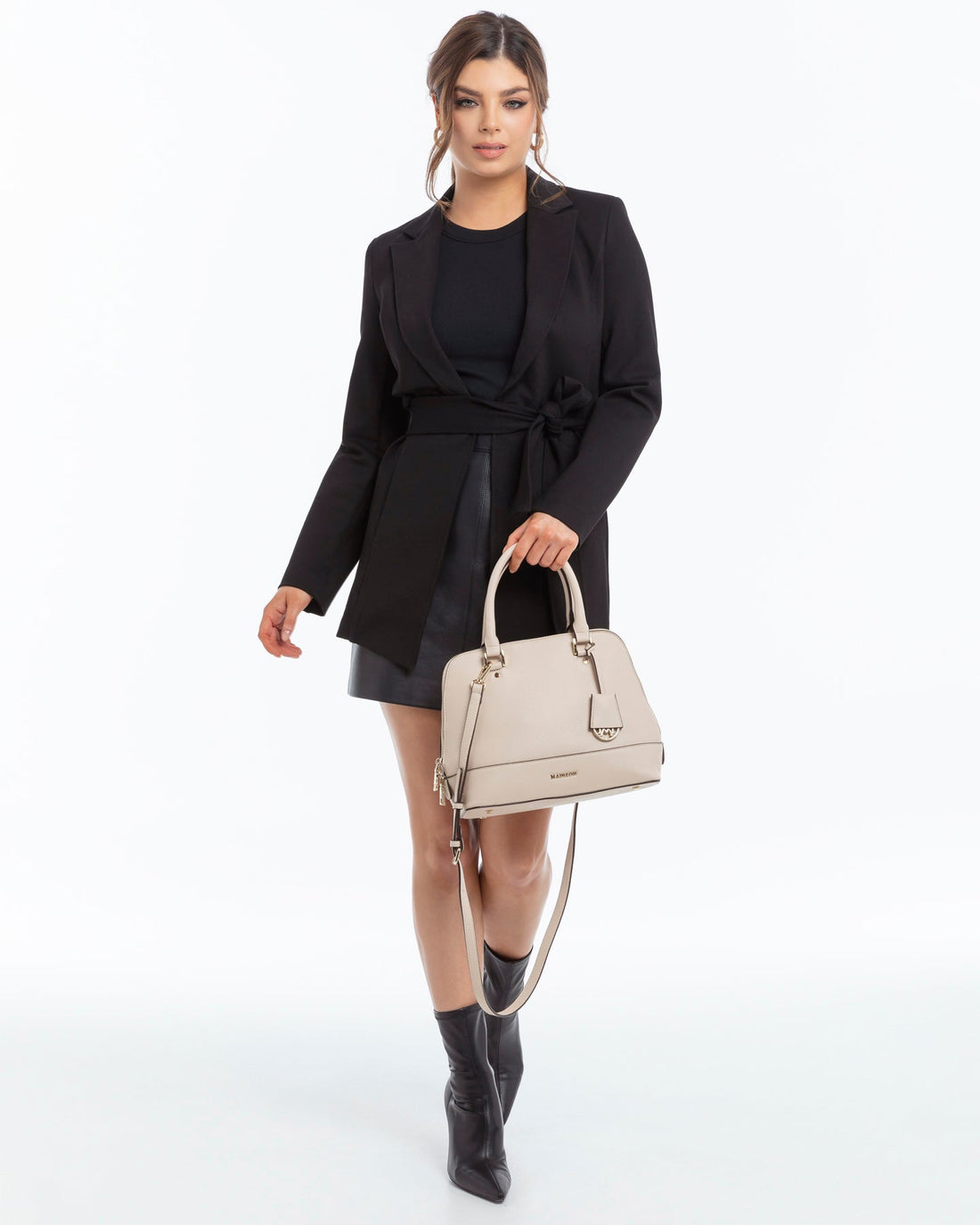 Handbag, Wallet, Coinpurse & Personalisation Charm Giftbox - Grace Dome Satchel & Mini Coinpurse-Handbags-PEROZ Accessories