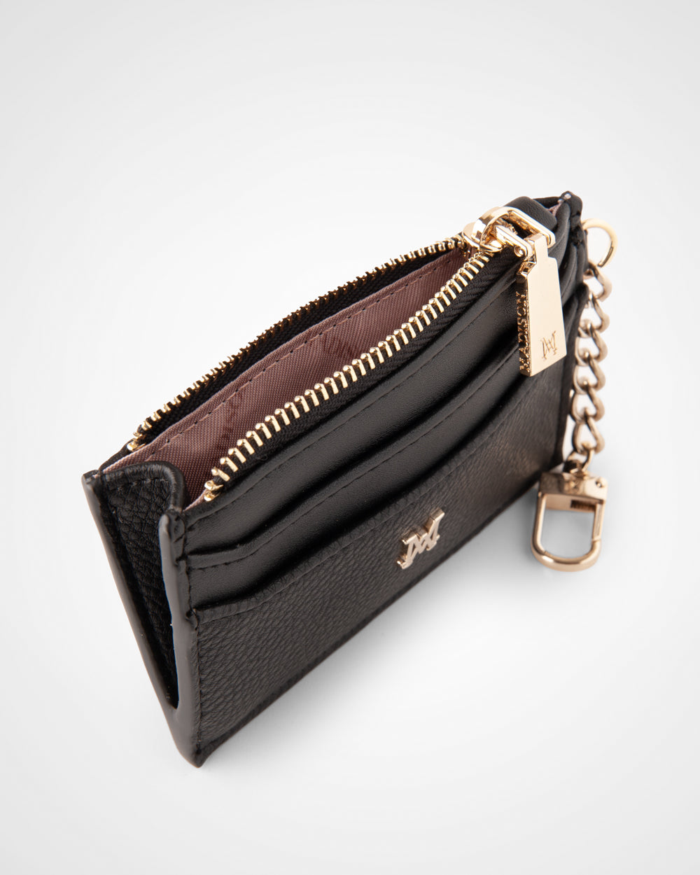 Hannah Zip Card Case With Chain Clip-Card Holders-PEROZ Accessories