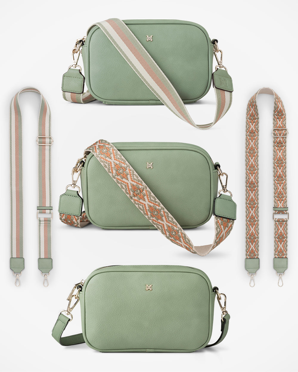 Monica Crossbody Bag &amp; 3 Straps - One Bag 3 Ways-Handbags-PEROZ Accessories