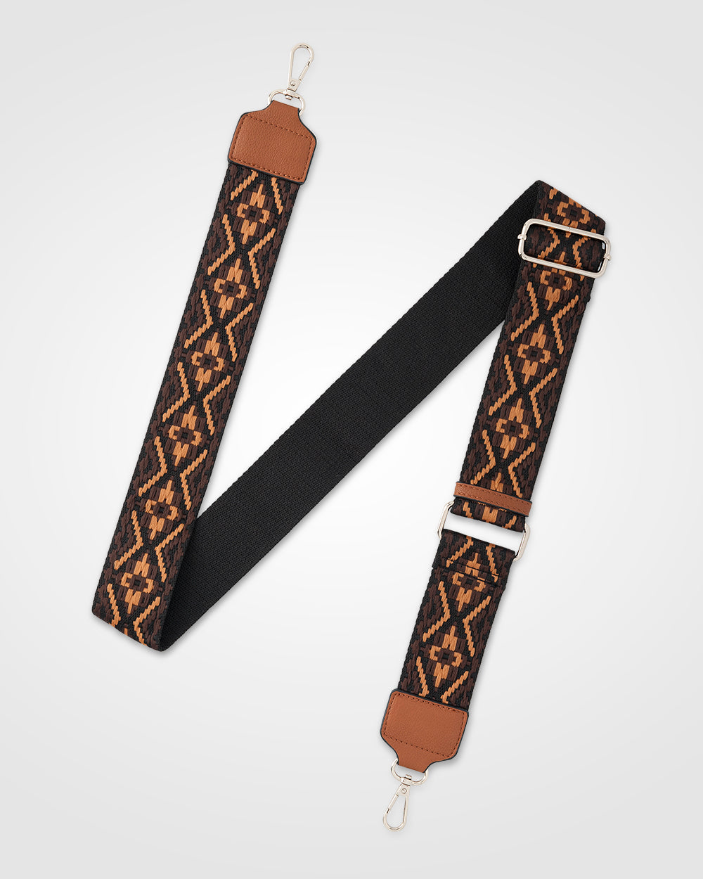 Vivian Medium Zip Top Tote With Aztec Strap-Handbags-PEROZ Accessories