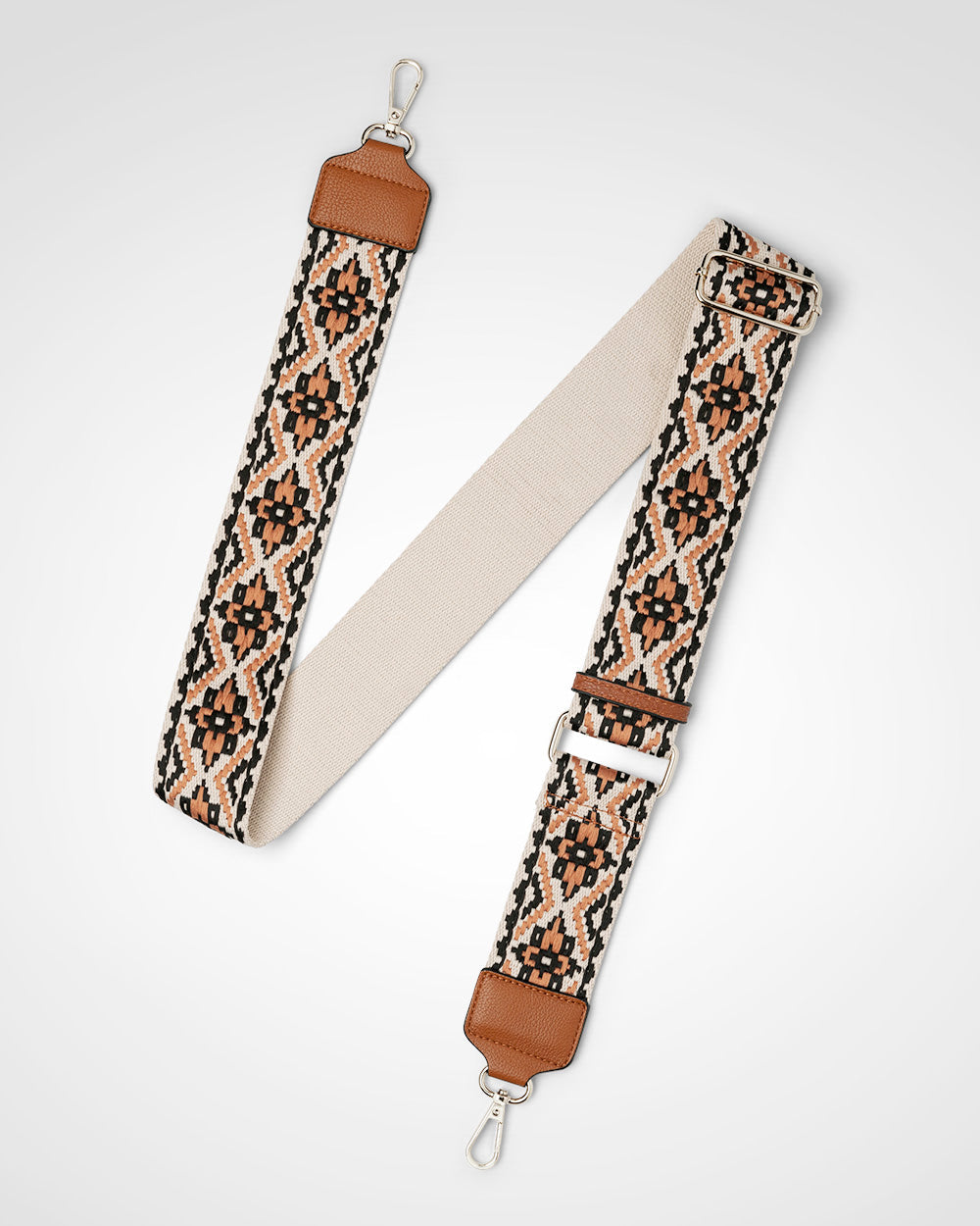 Vivian Medium Zip Top Tote With Aztec Strap-Handbags-PEROZ Accessories