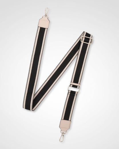 Charlotte Double Zip Crossbody Bag + Stripe Bag Strap-Handbags-PEROZ Accessories