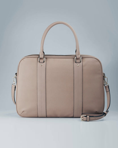 Trudi Double Zip Top Laptop Bag With Crossbody Strap-Laptop Bags-PEROZ Accessories