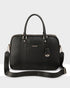 Trudi Double Zip Top Laptop Work Bag + Monogram Strap-Handbags-PEROZ Accessories