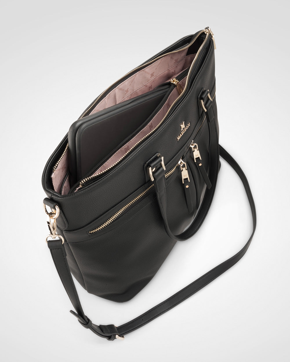 Trish Laptop Tote Work Bag With Crossbody Strap-PEROZ Accessories
