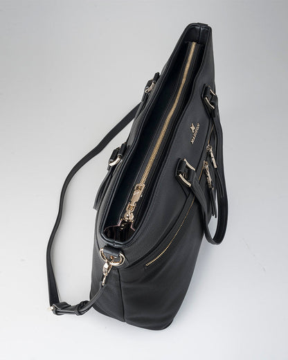 Trish Laptop Tote Work Bag With Crossbody Strap-PEROZ Accessories