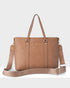 Tara Laptop Tote Work Bag + Monogram Bag Strap-Handbags-PEROZ Accessories