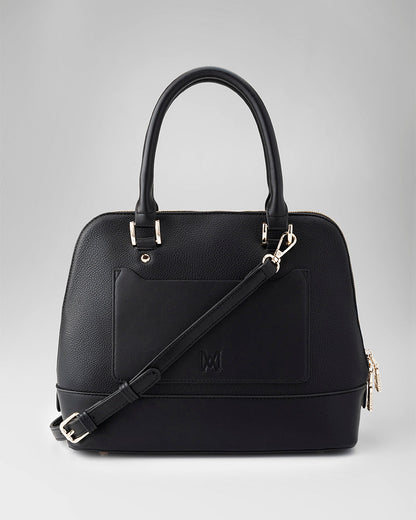 Grace Medium Dome Satchel Bag + Scarf Charm-PEROZ Accessories