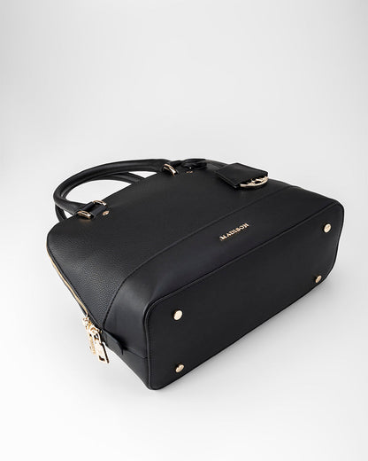 Grace Medium Dome Satchel Bag + Scarf Charm-PEROZ Accessories