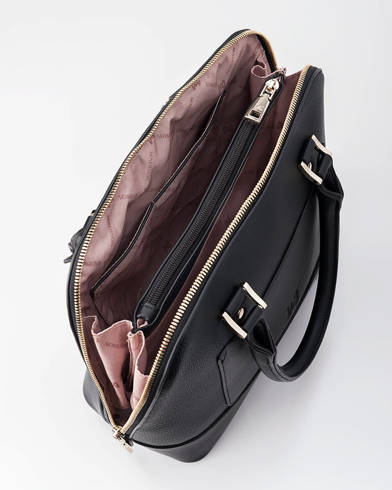 Grace Medium Dome Satchel Bag + Monogram Bag Strap-PEROZ Accessories