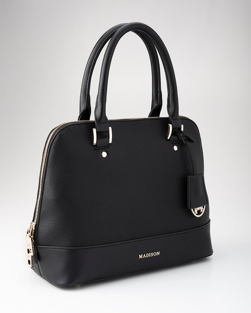 Grace Medium Dome Satchel Bag + Scarf Charm-PEROZ Accessories