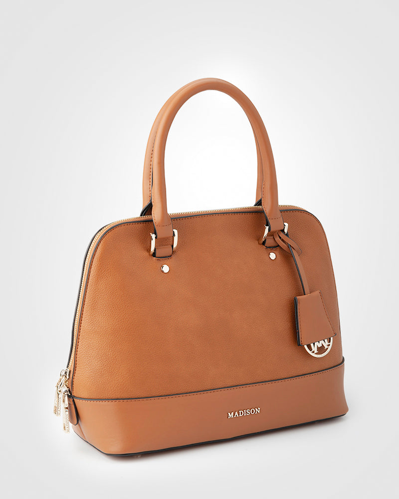 Grace Medium Dome Satchel Bag-Handbags-PEROZ Accessories