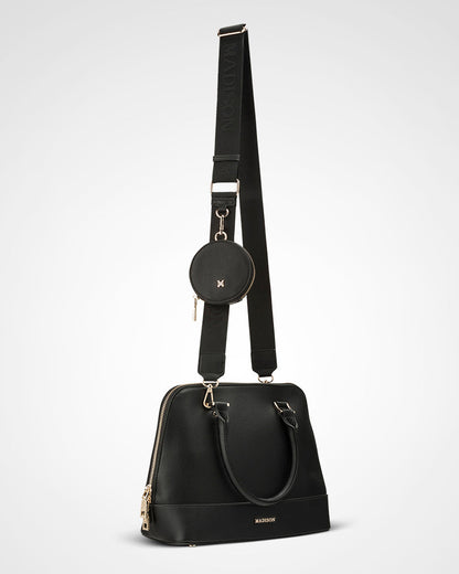 Grace Medium Dome Satchel Bag + Utility Bag Strap-Satchel Bags-PEROZ Accessories