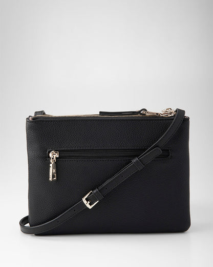 Charlotte Double Zip Crossbody Bag + Stripe Bag Strap-PEROZ Accessories