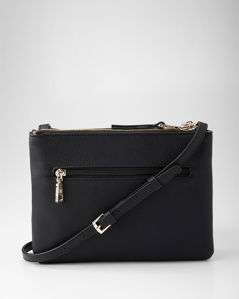 Charlotte Double Zip Crossbody Bag-PEROZ Accessories