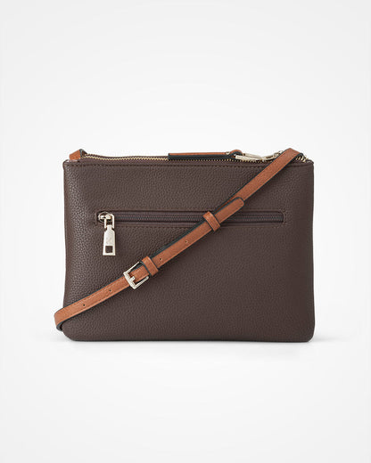 Charlotte Double Zip Crossbody Bag-PEROZ Accessories
